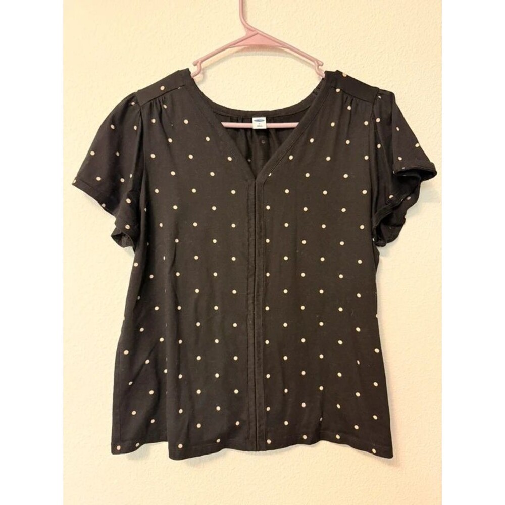 Old Navy Polka Dot Flutter Sleeve Blouse